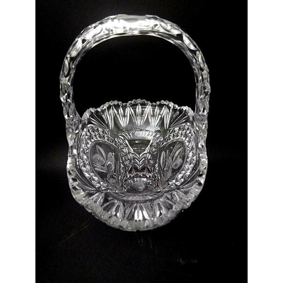 Hofbauer Byrdes Crystal Basket With Etched Birds - Picture 4 of 9